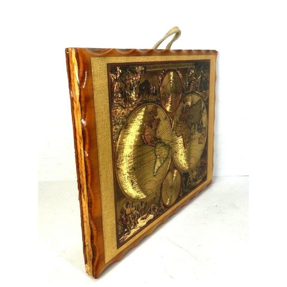 Old World Small Hanging Map Wall Plaque – Souvenir From Royal Gorge of Colorado - Picture 3 of 12